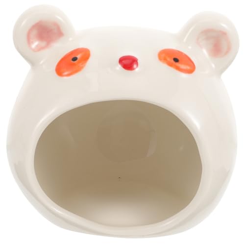 Kisangel Keramik Hamster Haus Bär Form Für Hamster Versteck Kühlendes Schlaf Nest Für Kleintiere von Kisangel