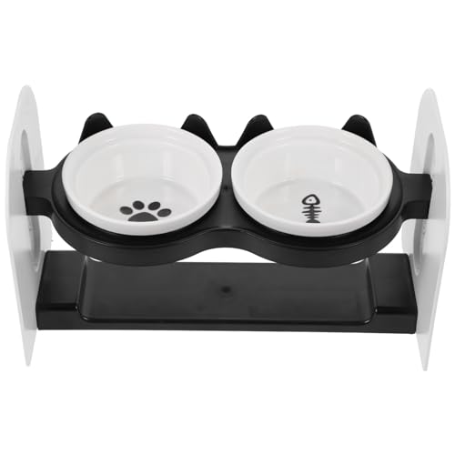 Kisangel Keramik Katzennapf Höhenverstellbar Teilig Schräg Geneigt rutschfest Verstellbarer Futternapf für Katzen und Kleine Haustiere Ergonomisch Schützender Nacken Kisangel Keramik Katzennapf Höhenverstellbar Teilig Schräg Geneigt rutschfest Verstellbarer Futternapf für Katzen und Kleine Haustiere Ergonomisch Schützender Nacken von Kisangel
