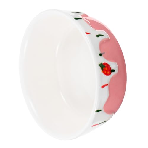 Kisangel Keramik Napf für Kleintiere rutschfest Leicht zu Reinigen Hamster Futterschale mit Glatter Oberfläche für Kaninchen Meerschweinchen Chinchilla Buntes Design von Kisangel