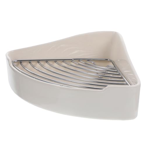 Kisangel Keramische Ecktoilette für Kleintiere Tiersicheres Rutschfestes Toiletten Training für Kaninchen Meerschweinchen und Hamster Elfenbeinfarben von Kisangel