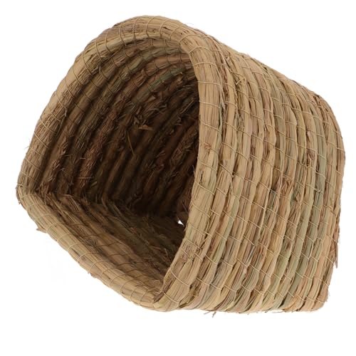 Kisangel Kleines Haustierhaus Ratte Nagetier Hamster Liner Henne Heu haustierbedarf Stroh-Haustiernest Stroh Nest für Chinchillas Kleintierversteck Kleintiernest Hühnernest Legen Green von Kisangel