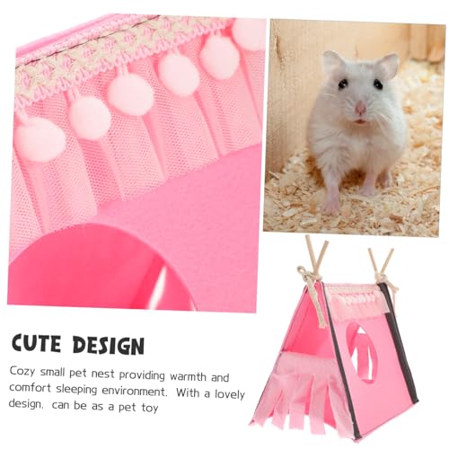 Kisangel Kleines Nagerhaus aus Weichem Material Warmes Versteck für Hamster Meerschweinchen und Kaninchen Kuscheliges Nest für Winter Niedliches und Rückzugsort für Kleine Haustiere von Kisangel