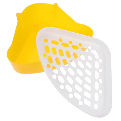 Kisangel Kleintier Dreieck Toilette aus Langlebigem Kunststoff Rutschfestes Design Kompakt und Tragbar für Kaninchen und Kleine Haustiere Passt in Käfige Hygienische Ecktoilette für von Kisangel
