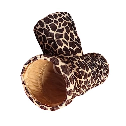 Kisangel Kleintier Spieltunnel Leopardmuster Sicherer Hamster und Ratten Tunnel Robustes Material für Meerschweinchen Kaninchen und Kleine Haustiere Gemütlicher Rückzugsort Schlafen von Kisangel