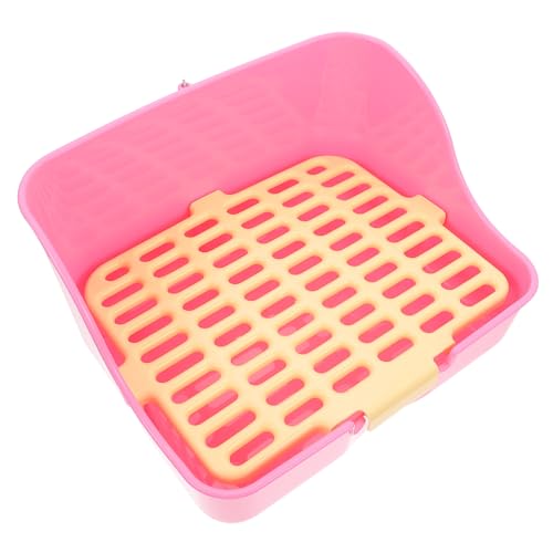 Kisangel Kleintier Toilette für Kaninchen und Meerschweinchen Große Langlebige Katzentoilette mit Filterbasis Installieren Hygienisch und Robust Geeignet für Käfige Trainer von Kisangel