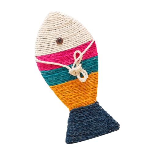 Kisangel Kätzchen-kratzbrett Katzenkratzbrett Kratzpad Interaktives Spielzeug Simulation Fischform-Design Katzen-sisal-pad von Kisangel