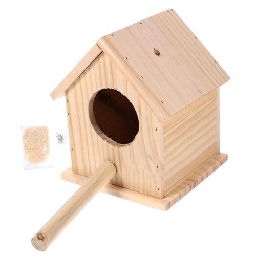 Kisangel Sittich Nistkasten Vogelnest Brutkasten Holz Vogelhaus Zur Dekoration Klein Beige Kisangel Sittich Nistkasten Vogelnest Brutkasten Holz Vogelhaus Zur Dekoration Klein Beige von Kisangel