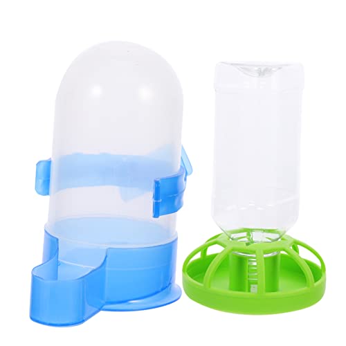 Kisangel Kunststoffbehälter 2st Futterautomat Wasserflasche Zubringer PVC Automatisch Futterspender Für Vogelkäfige von Kisangel