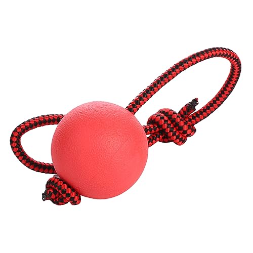 Kisangel Langlebiger Hundespielzeug Ball aus Elastischem Naturkautschuk mit Robustem Seil Großer Kauspielzeugball Zahnreinigend und Stresslösend für Hunde Zufällige Farbe Zufällige Farbe von Kisangel