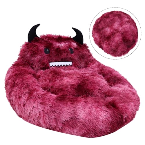 Kisangel Liebes Haustier Winter Wärmepad Waschbares Plüsch Katzen und Hundekissen Kuscheliges Nest für Kleine Hunde und Katzen Rotes Design Großzügige von Kisangel
