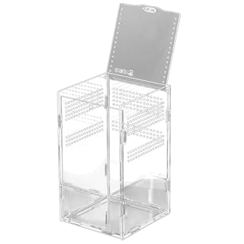 Kisangel Magnetisches Transparentes Reptilien Terrarium Reptil Aufzuchtbox mit Atmungsaktivem Design für Reptilienhalter und Züchter Klare Gehäusebox für Sichere Beobachtung und Pflege von Kisangel