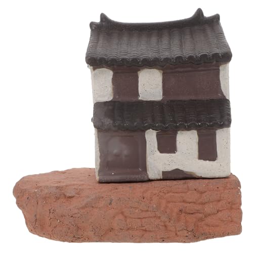Kisangel Miniatur Dorfhaus Figurine Vintage Stil Miniatur Sandtisch Ornament für Aquarium Fischbecken Micro Landschaft Bonsai Terrarium Dekoration von Kisangel