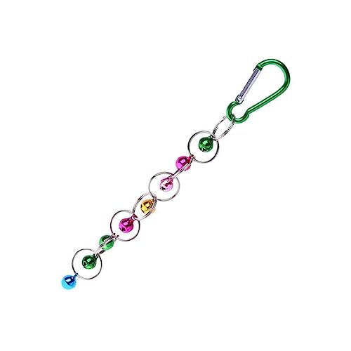 Kisangel Buntes Papageien-Spielzeug Mit Glocke Schaukelring Für Vögel Hängendes Vogelspielzeug Aus Metall Für Papageien Und Wellensittiche Für Käfig Und Garten von Kisangel