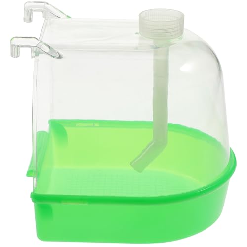 Kisangel Multifunktionaler Vogelbadekäfig mit Abdeckung und Wasserzufuhr Langlebig und Einfach zu Reinigen für Kanarienvögel Wellensittiche und Kleine Ziervögel im Käfig von Kisangel