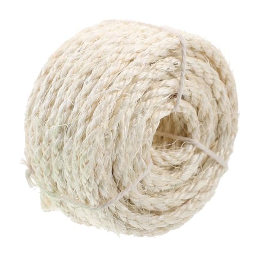Kisangel Natürliche Sisal katzenkratzseil Robustes Zuschneidbares Juteseil für Kratzbaum Ersatz Flexible Reißfeste Kratzstamm Reparatur für Katzenmöbel und Kratzsäulen von Kisangel