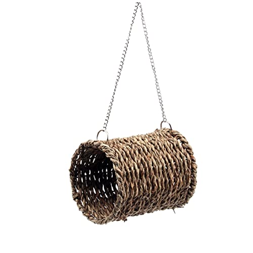 Kisangel Natürliche Stroh Hängematte Für Kleintiere Wärmendes Nest Für Papageien Hamster Und Andere Haustiere Kuschelhöhle Aus Baumwolle Für Haustierhütte Für Kleine von Kisangel