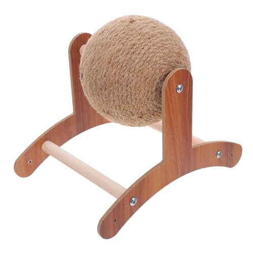 Kisangel Natürlicher Katzenspielball mit Sisalseil Handgewickelt Langlebig Kratzspielzeug Holzständer für Katzen Kätzchen und Kleine Haustiere Indoor Krallenpflege und Möbel Schutz Kisangel Natürlicher Katzenspielball mit Sisalseil Handgewickelt Langlebig Kratzspielzeug Holzständer für Katzen Kätzchen und Kleine Haustiere Indoor Krallenpflege und Möbel Schutz von Kisangel