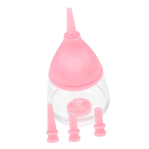 Kisangel Pet-Flasche Haustier Babyflasche Für Kätzchen Futterspender Für Welpen Welpenflasche Zum Stillen Katze Fütterung Flasche Rosa Neugeboren Der Hund Plastik von Kisangel