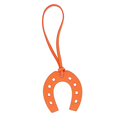 Kisangel PU Schlüsselanhänger Pferdehufe Anhänger Kreativer U Förmiger Taschenanhänger Orange Modischer Dekoanhänger Leicht und Langlebig von Kisangel