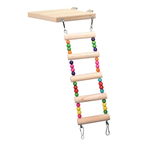 Kisangel Papageien Kletterleiter aus Holz Bunte Vogelleiter für Training und Spiel Lange Stehleiter für Papageien Sittiche und Andere Vögel Kisangel Papageien Kletterleiter aus Holz Bunte Vogelleiter für Training und Spiel Lange Stehleiter für Papageien Sittiche und Andere Vögel von Kisangel