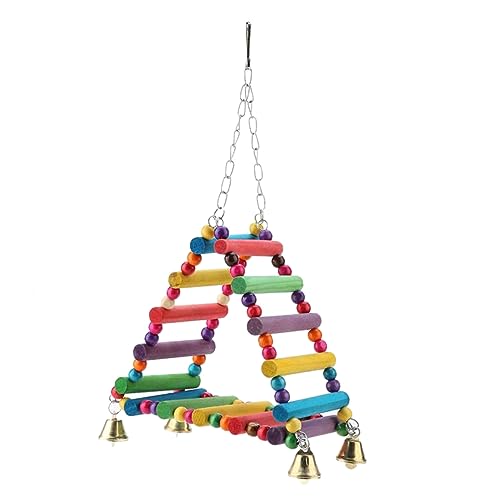 Kisangel Schaukelspielzeug Für Papageien Dreiecksschaukel Vogel-reißspielzeug Kauspielzeug Aus Holz Und Kletterschaukel Für Papageien Käfigzubehör Für Ziervögel Zufällige Farbe Kisangel Schaukelspielzeug Für Papageien Dreiecksschaukel Vogel-reißspielzeug Kauspielzeug Aus Holz Und Kletterschaukel Für Papageien Käfigzubehör Für Ziervögel Zufällige Farbe von Kisangel