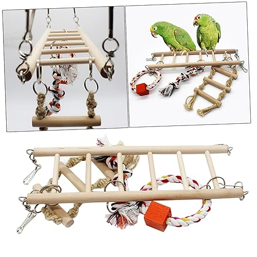 Kisangel Haustier Schaukel Papagei Leiter Spielzeug Natürliche Holz Pet Supplies für Vogel Spielzeit Kisangel Haustier Schaukel Papagei Leiter Spielzeug Natürliche Holz Pet Supplies für Vogel Spielzeit von Kisangel