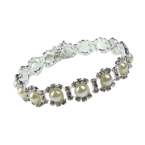 Kisangel Pearl Crystal Haustier Halskette Halsband Modisches Langlebiges Hundependant Verziert mit Perlen und Kristallen für Welpen Party und Fotoshootings von Kisangel