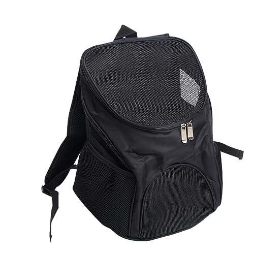 Kisangel Pet Backpack für Hunde Tragetasche für Kleine Hunde bis Atmungsaktiv und Leicht für Ausflüge Radfahren und Reisen Schwarz von Kisangel