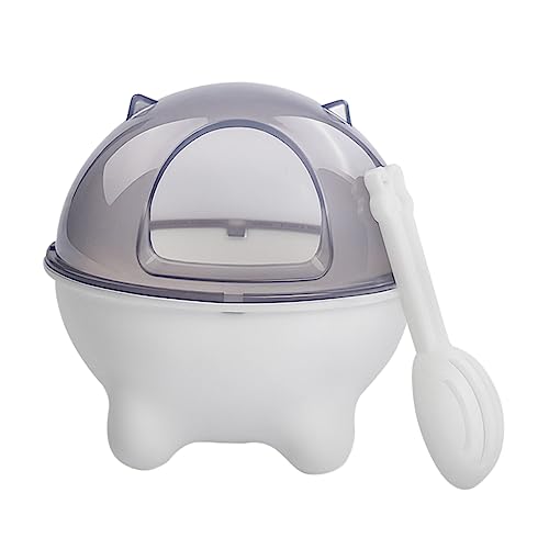 Kisangel Pet Hamster Badewanne Set und Leichte Haustier Badewanne für Hamster für Bad und Weiß mit Grauem Deckel Einfach zu Transportieren von Kisangel