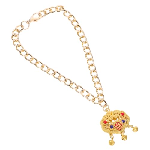 Kisangel Pet Metall Lock -anhänger Kettenschloss Festliche Haustierhalskette Haustier-halskettenanhänger Pet Halskette Lock -Charme Langlebigkeitsschloss -charmeschmuck Pendellanz Golden von Kisangel