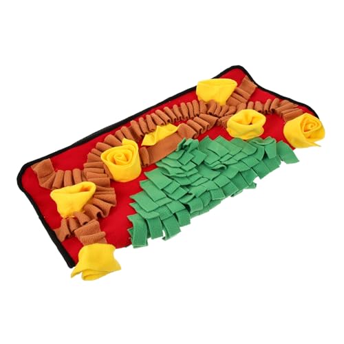 Kisangel Pet Sniffing Pad Welpen Schnüffelmatte Hunde Schnüffelmatte Interaktives Feed-Puzzle Schnüffelmatte Für Kleintiere Hundedecke Hund Spielmatte Tiermatte Futter Flanell Füttern von Kisangel