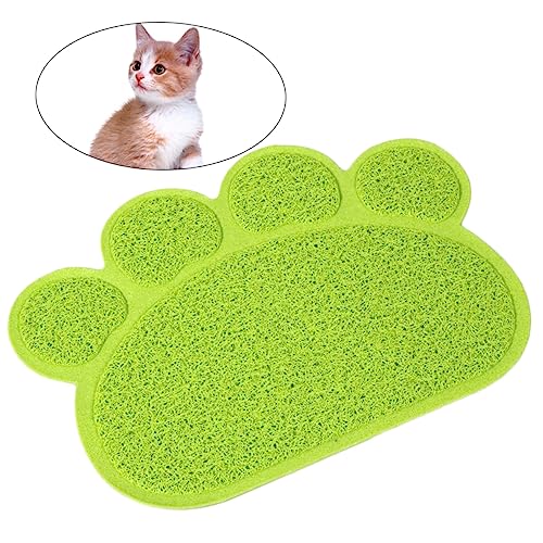Kisangel Platzdeckchen für Tiernahrung Einstreu wasserdichte Katzenstreumatte katzenklo vorlegematte katzenklo vorleger Matte Haustierpfotenförmige Matte Haustierstreumatte Katzenmatte von Kisangel