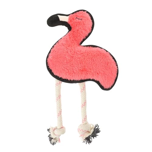 Kisangel Welpenspielzeug Flamingo-förmiges Hundequietschspielzeug Interaktives für Mittelgroße und Große Hunde Sicher von Kisangel