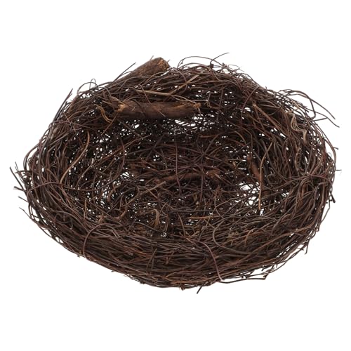 Kisangel Deko Rattan Vogelnest Vogelnest Rattan Gewebtes Vogelnest Vogelnest-Bonsai-Ornament Rattannest Im Landhausstil Terrarium Dekor Selber Machen Haushaltsprodukte Eiernest Baumrebe von Kisangel