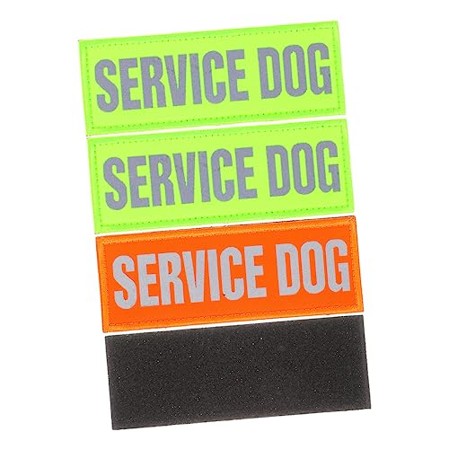 Kisangel Reflektierende Hundepatches Für Diensthunde 4 Stück Nylon Atmungsaktiv Für Hundegeschirr Sicherheitsabzeichen Für Assistenzhunde von Kisangel