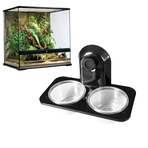 Kisangel Reptilien Futter und Wasserschale aus Transparentem Kunststoff Doppelte Fächer Robustes Design Geeignet für Echsen und Schildkröten als Futter und Trinknapf im Terrarium Kisangel Reptilien Futter und Wasserschale aus Transparentem Kunststoff Doppelte Fächer Robustes Design Geeignet für Echsen und Schildkröten als Futter und Trinknapf im Terrarium von Kisangel