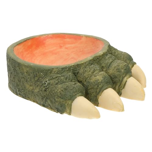 Kisangel Reptilien Futternapf Terrarium Wasserschale Claw Design aus Mittelgroß Futter Trinknapf für Kleine Reptilien Amphibien Geeignet Langlebig Bruchsicher Leicht zu Reinigen von Kisangel