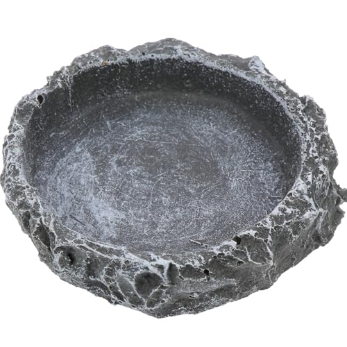 Kisangel Reptilien Futternapf und Wasserschale aus Robustem Material Naturnahe Optik Kleines Futter Wasserschälchen für Schildkröten Eidechsen und Andere Kleintiere Einfach zu Reinigen für von Kisangel