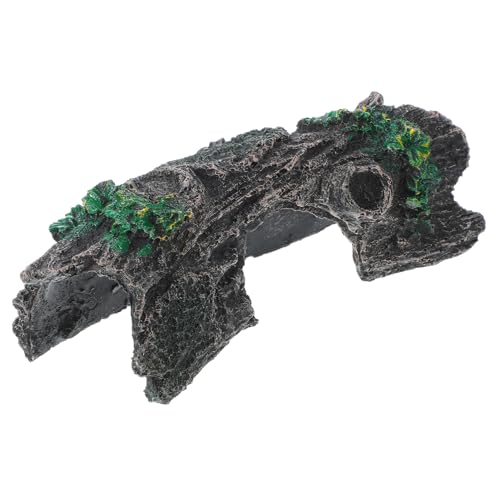 Kisangel Reptilien Versteck Höhle Terrarium Ornament für Echsen Spinnen und Schildkröten Natürliches Unterschlupf Haus Robust und Farblich Gestaltet für und Reptilien von Kisangel