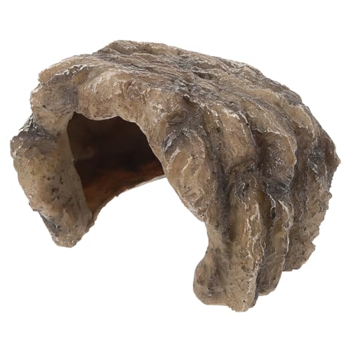 Kisangel Reptilienversteck Für Den Außenbereich Kunstharz Schildkrötenunterschlupf Höhle Sonnenplattform Versteck Für Schildkröten Und Schlangen von Kisangel
