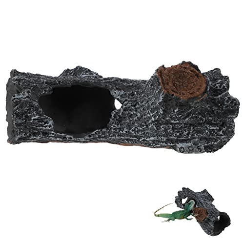 Kisangel Terrarium- Stabile Reptilienhöhle Versteck Harz Reptilienstamm Schlangen- Und Eidechsen-versteck Höhle Bezaubernde Heimdekoration Für Schlangen Und Eidechsen von Kisangel