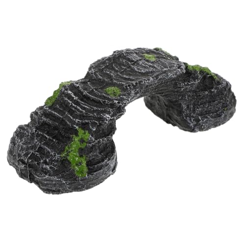 Kisangel Robuste Schildkröten Uv Plattform aus Resin Multifunktionale Basking und Kletterrampe mit Versteck Kompakte Aquarien Deko für Reptilien Geckos und Terrarien Platzsparend und Leicht von Kisangel