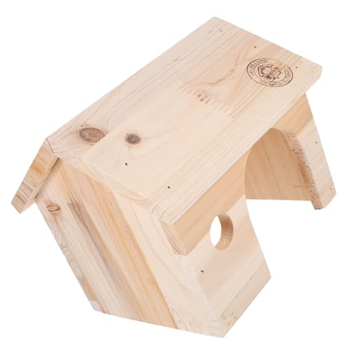 Kisangel Rutin Hühner Versteck Holzhaus für Kleine Hühner und Hamster Multifunktionales Nagerhaus Langlebig und Sicher als Schlafplatz und Versteck Leicht zu Reinigen DIY Dekorierbar von Kisangel