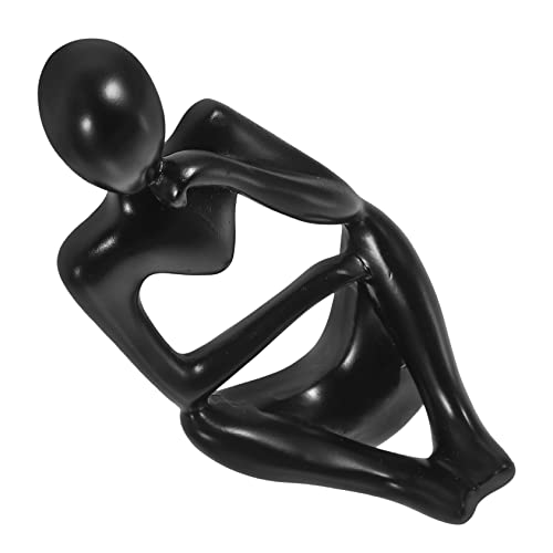 Kisangel Einzigartige Denker Statue Desktop Dekoration Skulptur Harz Handwerk Wohnkultur Abstrakte Kunstwerk von Kisangel