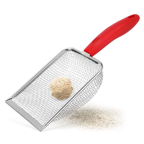 Kisangel Ergonomischer Griff Streuschaufel Metall Katzenstreu Sauber Werkzeug Wiederverwendbare Mesh Schaufel Kisangel Ergonomischer Griff Streuschaufel Metall Katzenstreu Sauber Werkzeug Wiederverwendbare Mesh Schaufel von Kisangel