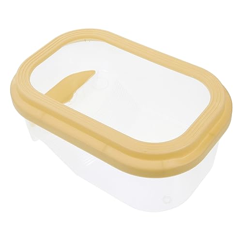 Kisangel Schildkrötenpanzer Mit Trocknungstisch Klein Tank Mini-schildkrötenbecken Aqua Zucht Wasser- Fisch Container Schildkrötenbecken Mit Deckel Plastik Khaki von Kisangel