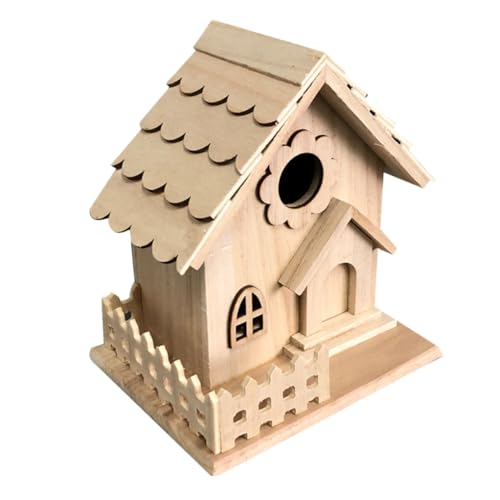Kisangel Schmuckanhänger aus Holz hängend Vogel Zuhause Vogel- Gartendekor Vogeldekor im Freien büro Dekoration Office Decoration ländliches Vogelhaus ländliche Hausverzierung Bambus von Kisangel