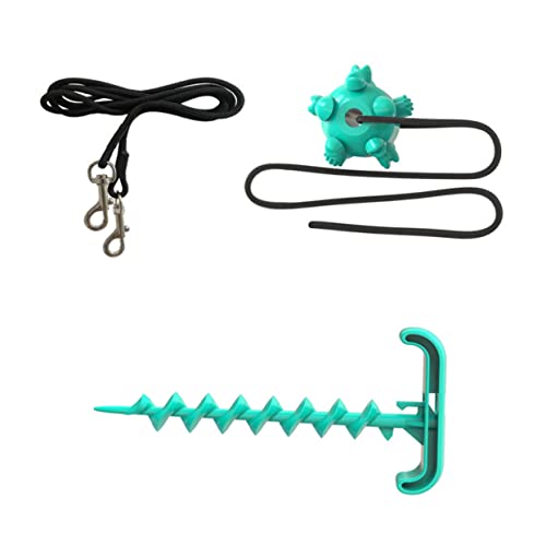 Kisangel Outdoor Hund Befestigungs Stake Set Zugseil Haustier Spielgeräte Hund Stake Kisangel Outdoor Hund Befestigungs Stake Set Zugseil Haustier Spielgeräte Hund Stake von Kisangel