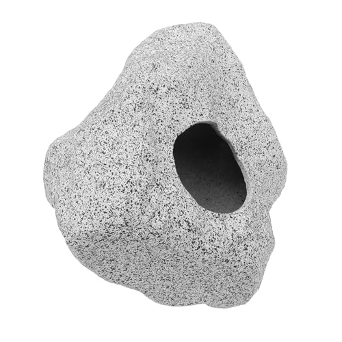 Kisangel Shrimp House Goldfish Hideaway Aquarium felsen Aquarium Dekoration Fischhöhle Aquarium Zubehör Fischzubehör Garnele für Aquarienversorgung Kompaktes Aquariumdekor Ton Dark Grey von Kisangel