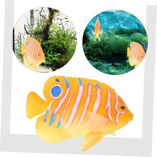 Kisangel Simulierte Aquarium Deko Fisch Orange aus Umweltfreundlichem Kunststoff Naturnahe Nachbildung für Fischbecken Natürliche Gestaltung Langlebig für Aquarien und Glasbehälter von Kisangel